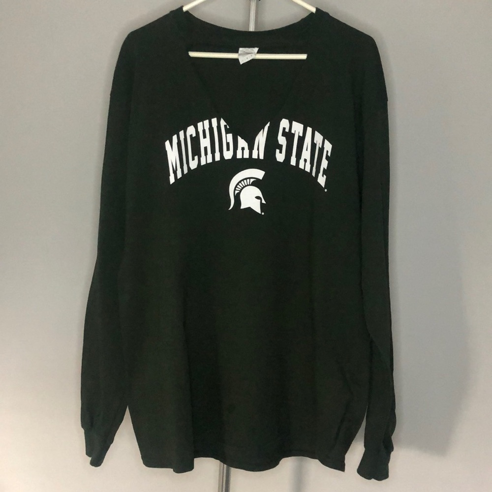 Gildan Michigan State Oversized Long Sleeve Top Size Large
